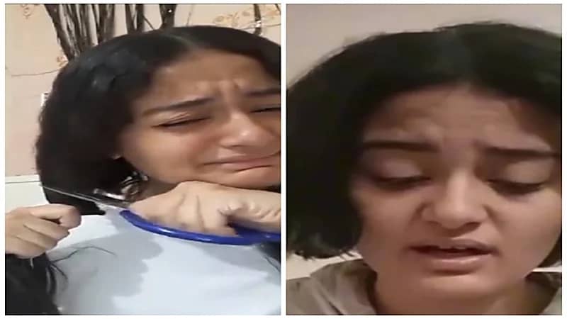 أول رد من طالبة الثانوية العامة التي قصت شعرها أمام الكاميرات بسبب النتيجة.. فيديو