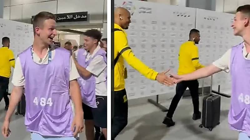 صدمة أحد الإعلاميين بعدما سلم على فابينهو .. فيديو