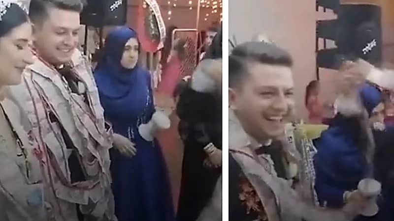 حبل من المال طوله 45 متر هدية عروسين .. فيديو