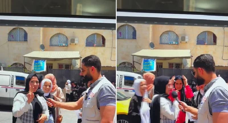 طالبة تفاجأ مراسل على الهواء بإعلان رسوبها المتوقع بطريقة طريفة.. فيديو