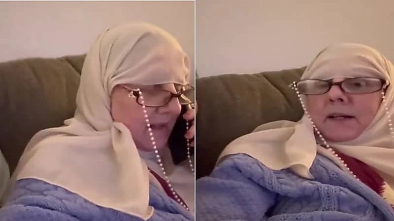 مقطع عفوي لسيدة بريطانية تتكلم باللهجة السعودية.. فيديو