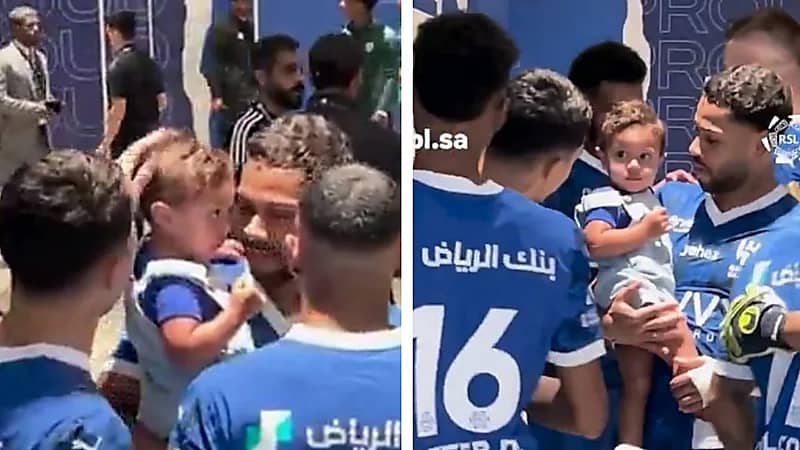 لحظات جميلة تجمع نجوم الهلال وابن لودي قبل مواجهة الاتفاق .. فيديو