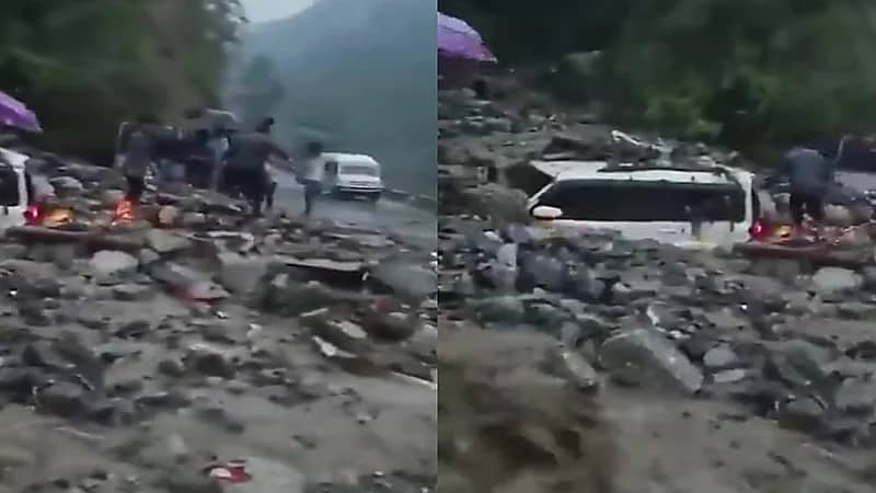 انهيارات أرضية عنيفة في الهند.. فيديو