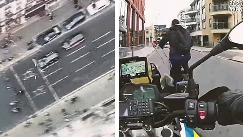 مطاردة دراماتيكية لشرطة لندن تنتهي باعتقال لص هواتف .. فيديو