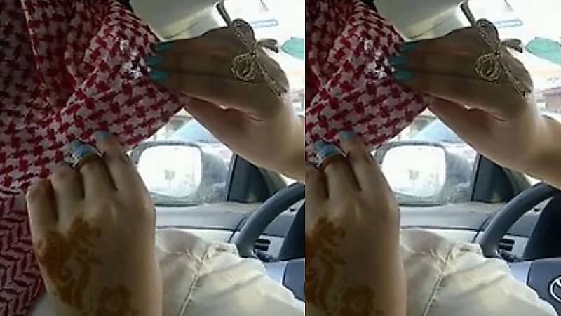 فتاة تضبط عقال زوجها في صباح العيد : هو القائد اليوم