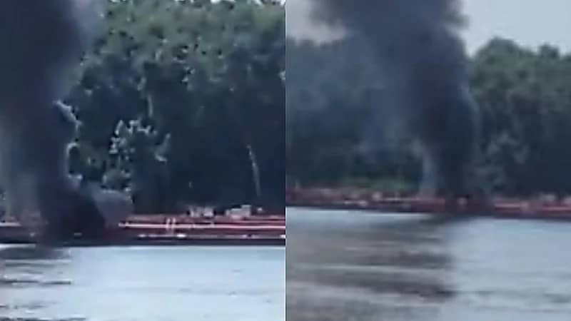 مصرع شخصين في حادث اصطدام مروحية ببارجة على نهر المسيسيبي .. فيديو