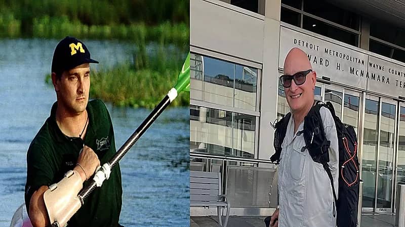 رجل ينجو من فرس نهر بعد معركة شرسة