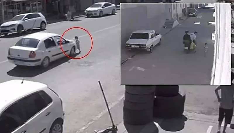حادث دهس مروع لطفل صغير أثناء هروبه من والديه.. فيديو