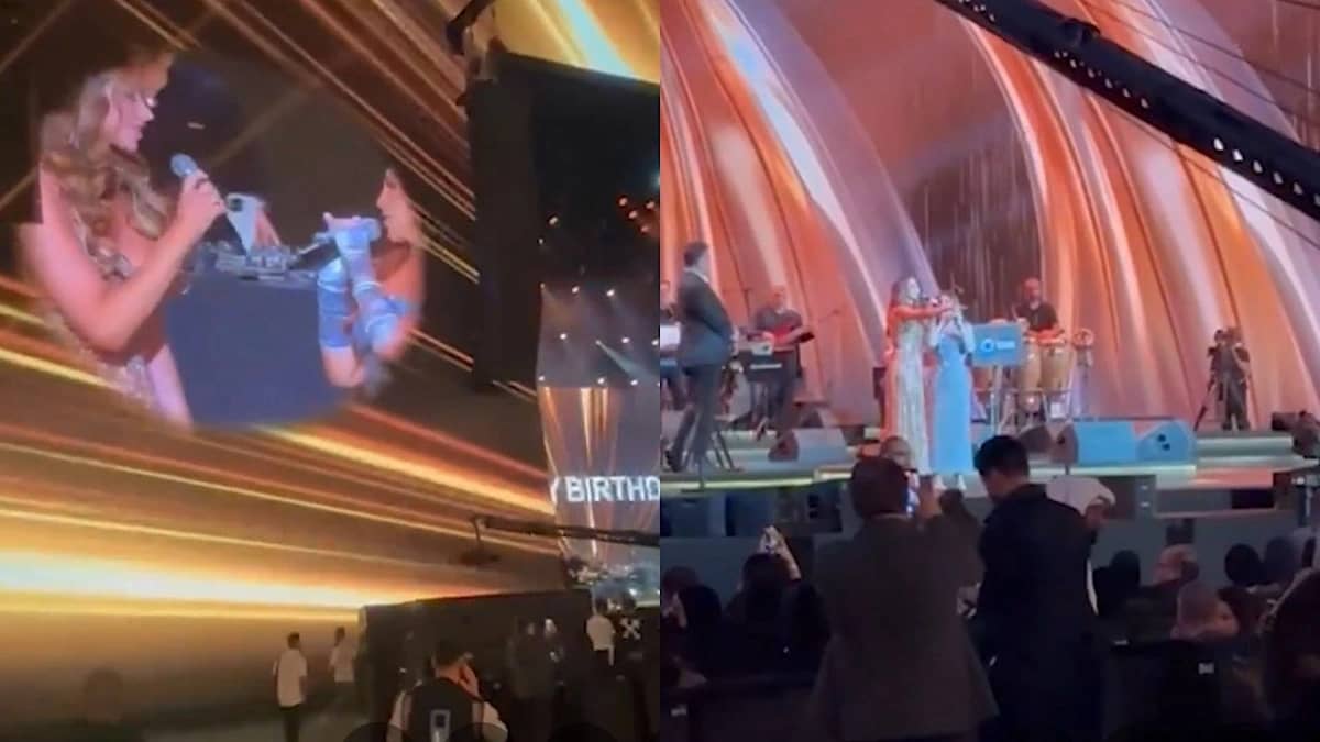 الجمهور يحتفل بعيد ميلاد إليسا في ختام حفلها على مسرح أبو بكر سالم   .. فيديو