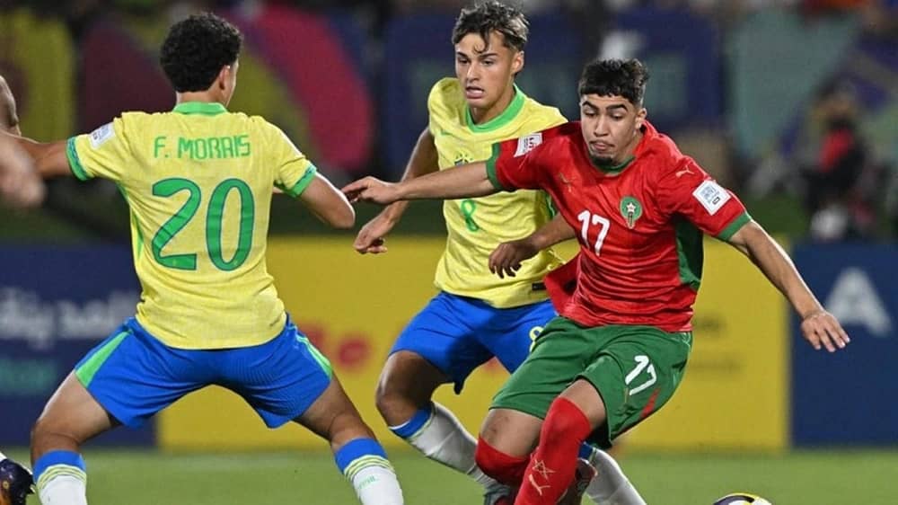 البرازيل تتخطى المغرب وتتأهل لنصف نهائي المونديال تحت 17 عامًا