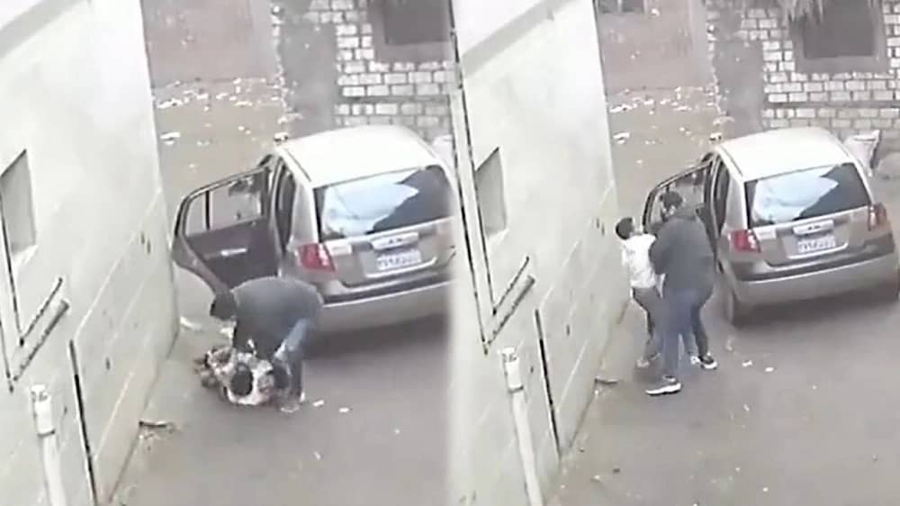 شجاعة طفل مصري تصدى باستماته لمختطفي نجل شقيقته وسط الشارع..فيديو