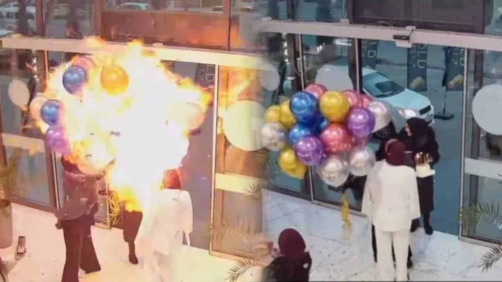 احتراق وجه فتاة بسبب هدية عيد ميلاد.. فيديو