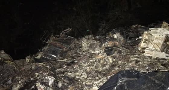 أول صور لحطام طائرة الأمير منصور بن مقرن ومرافقيه