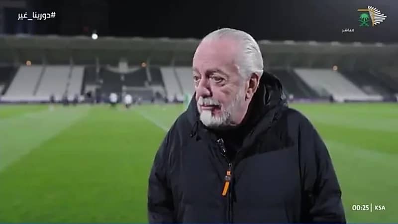 رئيس نادي نابولي يعلن رغبته في شراء نادٍ سعودي .. فيديو