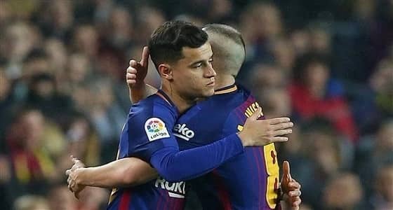 برشلونة يداعب " كوتينيو " بعد أول مشاركة له