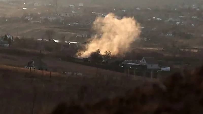 إنفجار وتقاعد أدخنة في مدينة لفيف الأوكرانية