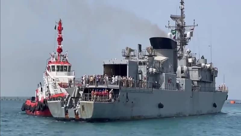 شاهد.. لحظة وصول سفينة "جلالة ملك الطائف" إلى جدة ضمن عملية الإجلاء من السودان