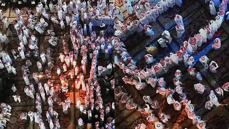 تبوك تحتفي بزفاف 114 عريسًا وعروسًا في أضخم حفل جماعي سنوي.. فيديو