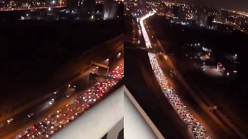 قوافل سيارات تغادر طهران بعد دعوة ترامب إلى إخلاء فوري للعاصمة الإيرانية.. فيديو