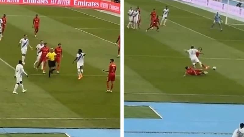 غضب علي البليهي بعد تدخل قوي ضد نيفيز.. فيديو