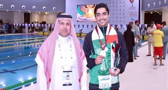 الأمن الداخلي بالمملكة يفوز بذهبية " أبو ظبي للسباحة "