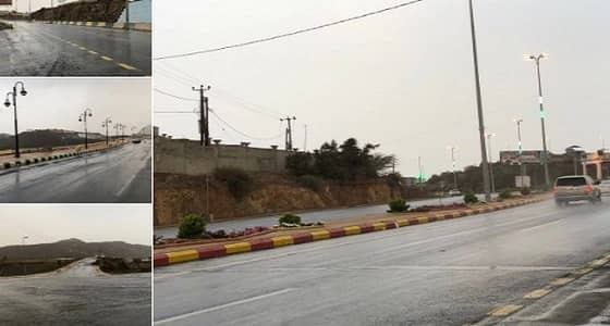 بالصور: هطول أمطار على منطقة الباحة