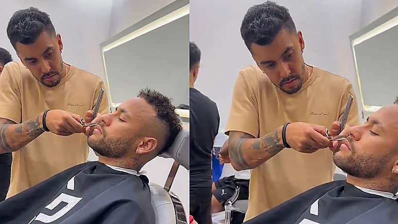 نيمار يستعد لمباراة الرياض بـ نيو لوك جديد .. فيديو