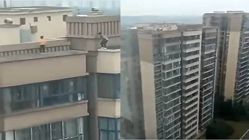 بالفيديو.. أطفال يقلدون لاعبي الباركور ويقفزون على ناطحات سحاب