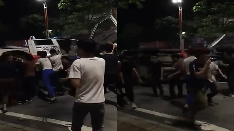 بالفيديو.. سكان مدينة صينية يهدمون الحواجز بسبب الحجر الصحي