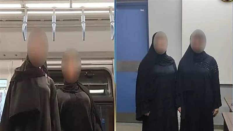 ضبط فتاتين بعد وصلة رقص في المترو