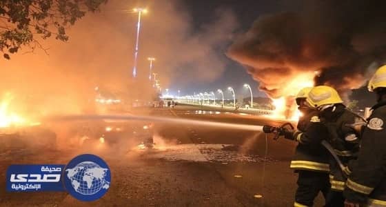 إخماد حريق بأشجار العرعر والحشائش بـ " شفا الطائف "