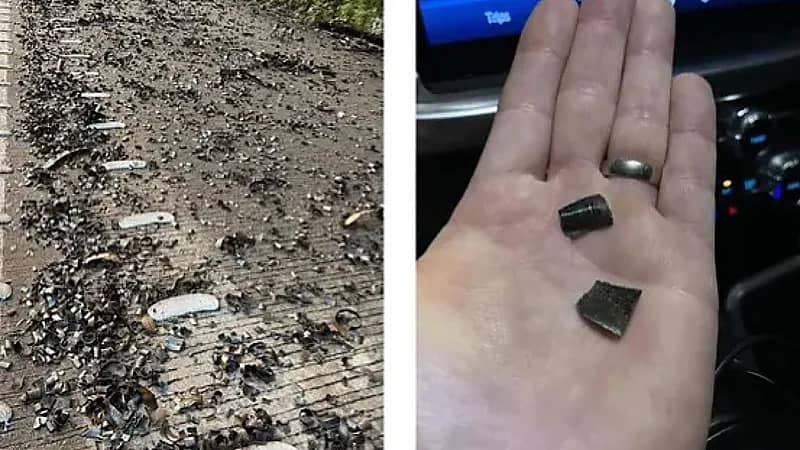 تضرر 300 مركبة إثر سقوط شظايا معدنية على طريق سريع