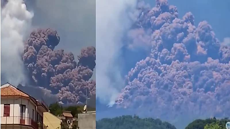 ثوران بركان إتنا في جزيرة صقلّية الإيطالية.. فيديو