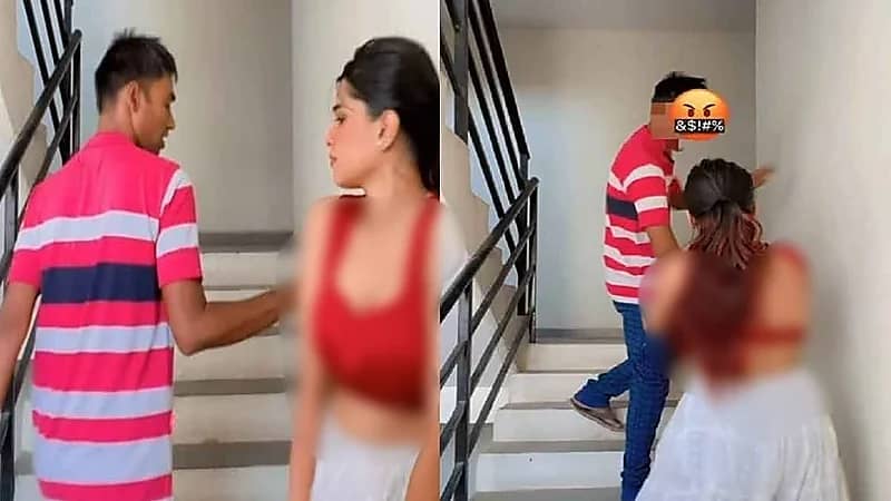 مؤثرة شهيرة تفاجئ متحرشًا بصفعة قوية أثناء التصوير .. فيديو