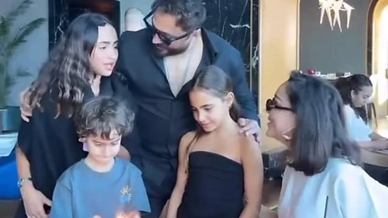 تامر حسني وبسمة بوسيل يحتفلان بعيد ميلاد ابنتهما أمايا