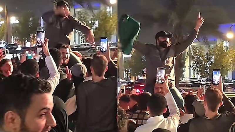 هتافات السوريين تملأ شوارع الرياض فرحًا: تحيا المملكة والملك سلمان .. فيديو