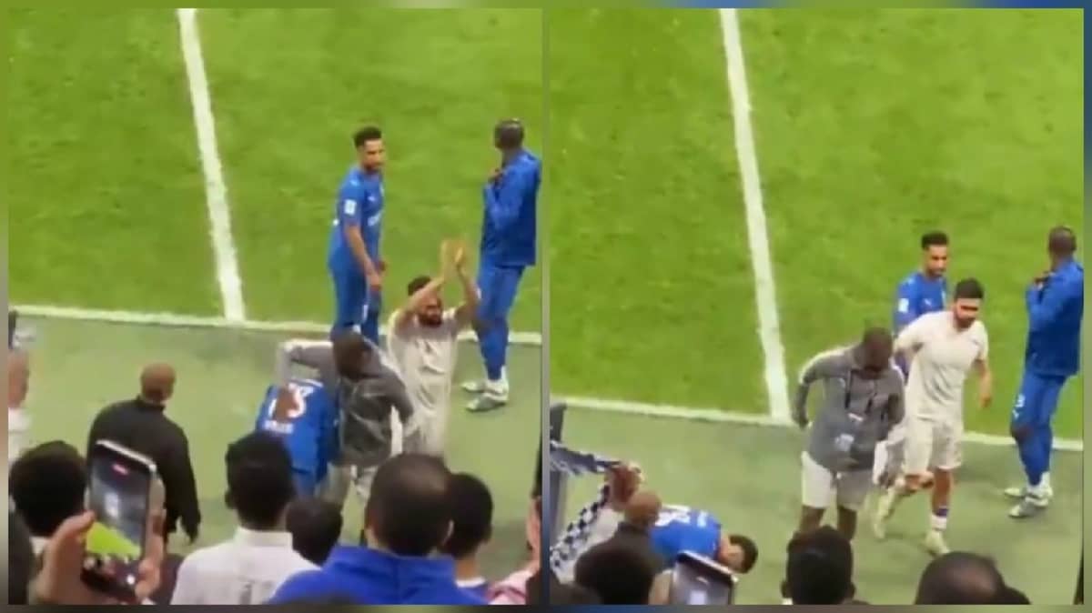 عمر خريبين يحيي جماهير الهلال.. فيديو