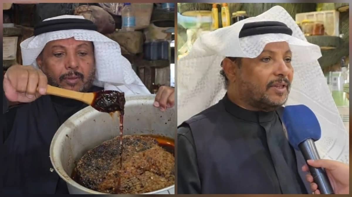 بائع عسل بعسير يحتفظ بإنتاجه منذ 38 عامًا.. فيديو
