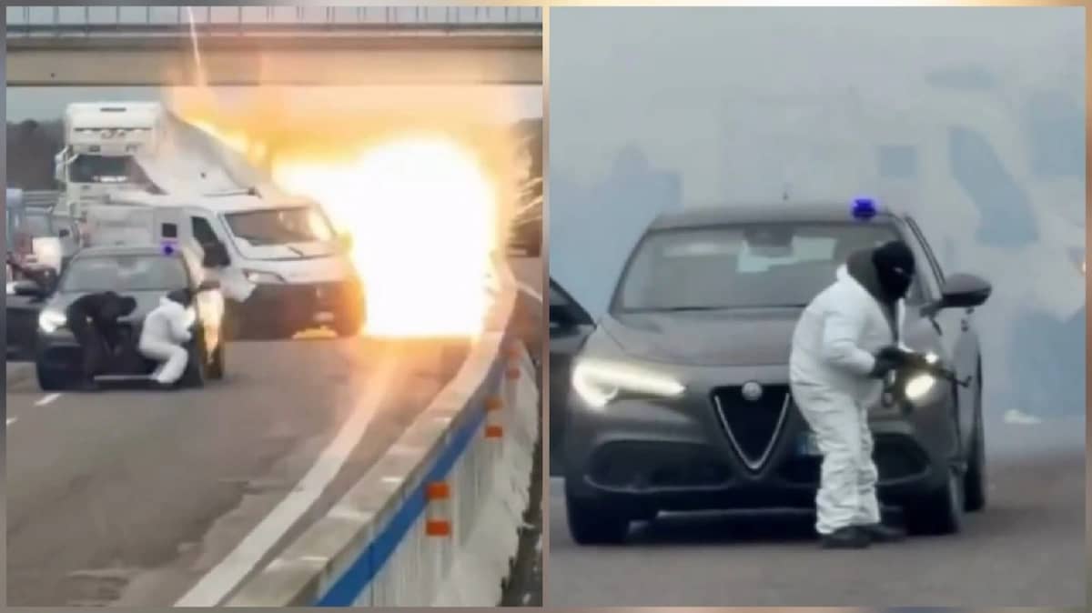 هجوم بالأسلحة والمتفجرات يستهدف شاحنة أموال بإيطاليا.. فيديو