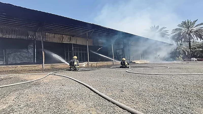 إصابة شخص إثر نشوب حريق في مزرعة بالمدينة المنورة