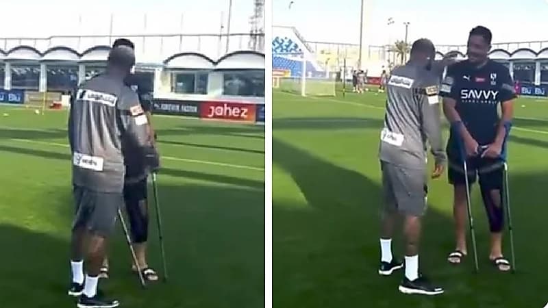 نيمار يعانق حبيب الوطيان بعد إصابته بالرباط .. فيديو