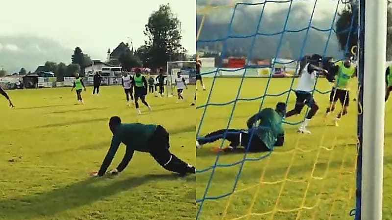 تصد رائع من السنغالي ميندي يثير إعجاب الجمهور الرياضي .. فيديو