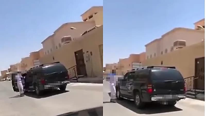 بالفيديو.. شاب يعترض سيارة بها نساء ويدخل في مشادة معهن ويعتدي على قائدها