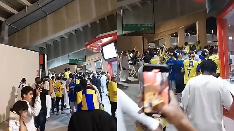 جماهير النصر تحتفل: هاتوا الهلالي هاتوا الهلالي .. فيديو
