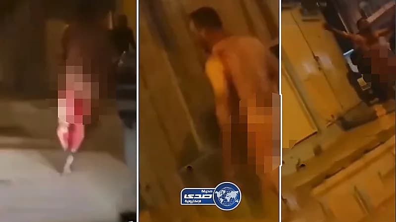 فيديو.. الأحواز يجردون أحد عناصر استخبارات الملالي من ملابسه