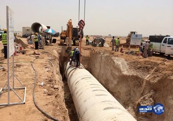 الانتهاء من إصلاح كسر خط المياه بالرياض