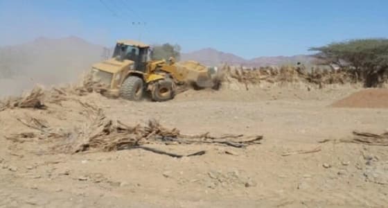 بالصور.. إزالة تعديات بمساحة 35000م في المدينة المنورة