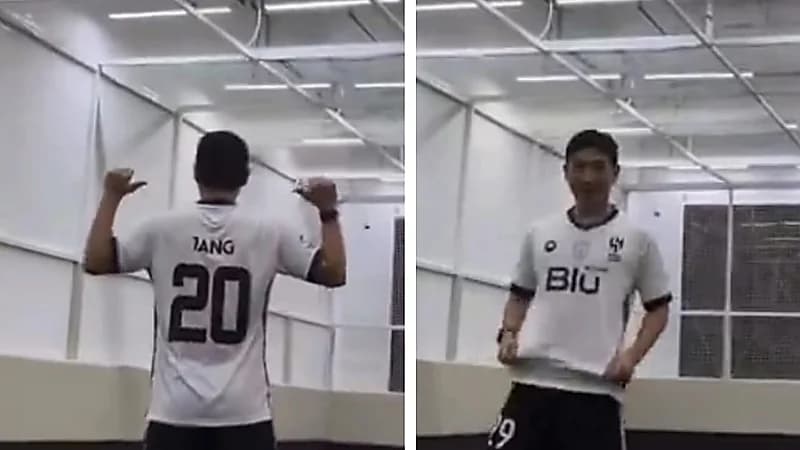 لاعب نادي يوكوهاما يتدرب بقميص الهلال .. فيديو