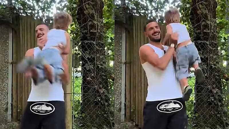 ميريح ديميرال يلاعب طفله ويقضي معه أوقاتًا مليئة بالدفء والمرح .. فيديو