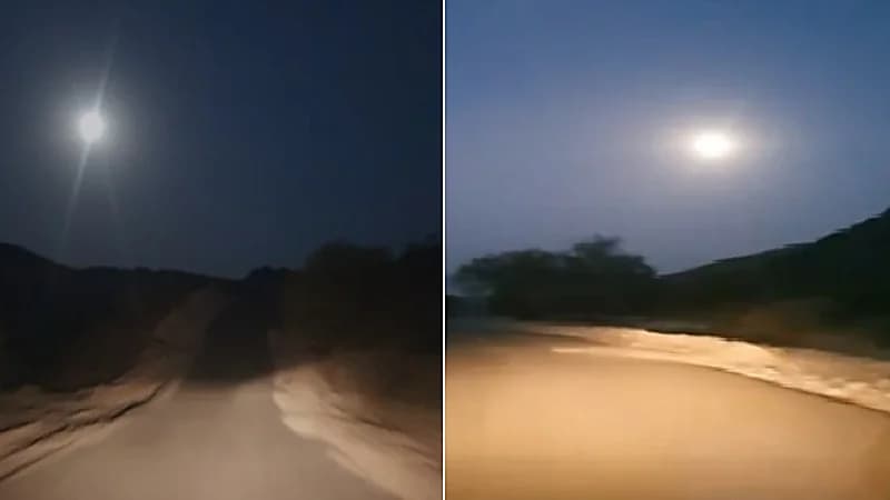 القمر يضيء سماء شرق تنومة